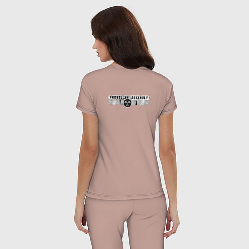 Женская пижама Frontline Assembly - 3D Logo / Пыльно-розовый – фото 4