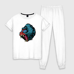 Женская пижама Mandrill monkey