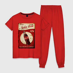 Пижама хлопковая женская Nuka cola price, цвет: красный