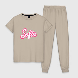 Женская пижама София в стиле Барби - объемный шрифт
