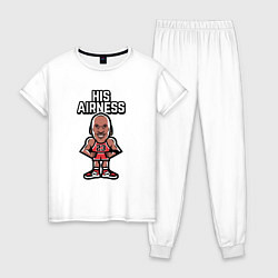 Пижама хлопковая женская Airness Jordan, цвет: белый