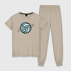 Женская пижама Azure volleyball