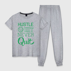 Женская пижама Hustle hit never quit