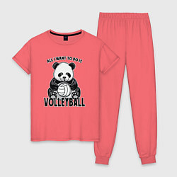 Женская пижама Panda volleyball