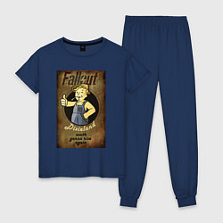 Пижама хлопковая женская Fallout - dixieland, цвет: тёмно-синий