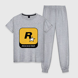 Пижама хлопковая женская Rockstar, цвет: меланж
