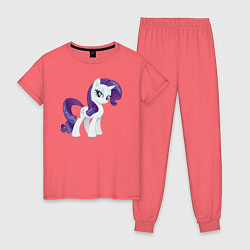 Пижама хлопковая женская Рарити из My Little Pony в кино, цвет: коралловый
