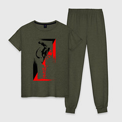 Женская пижама Боевые искуства black and red