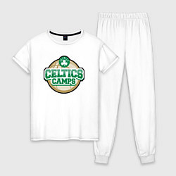 Пижама хлопковая женская Celtics camps, цвет: белый