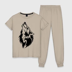 Женская пижама Воющий волк