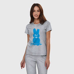 Пижама хлопковая женская Blue bunny, цвет: меланж — фото 2