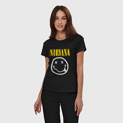 Пижама хлопковая женская Nirvana original, цвет: черный — фото 2