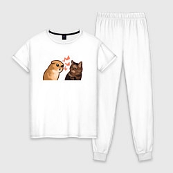 Женская пижама Недовольный и грустный кот - Talking Cats