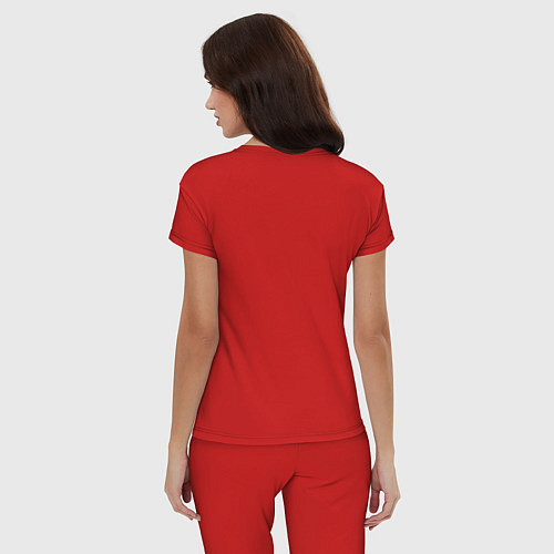Женская пижама Eough tripe / Красный – фото 4