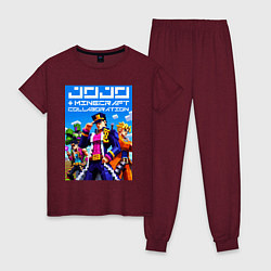 Женская пижама Jojo and Minecraft - collaboration ai art