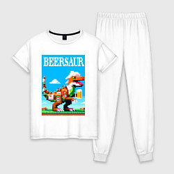 Женская пижама Beersaur - pixel art
