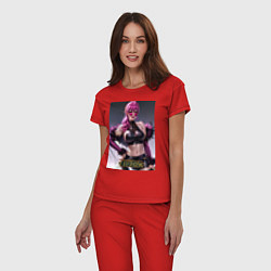 Пижама хлопковая женская Akali Kda League Of Legends, цвет: красный — фото 2