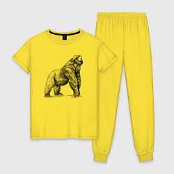 Женская пижама Новогодняя обезьяна горилла