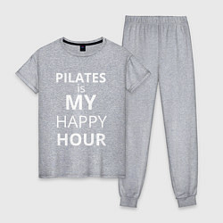 Женская пижама Pilates is my happy hour -  пилатес мой любимый ча