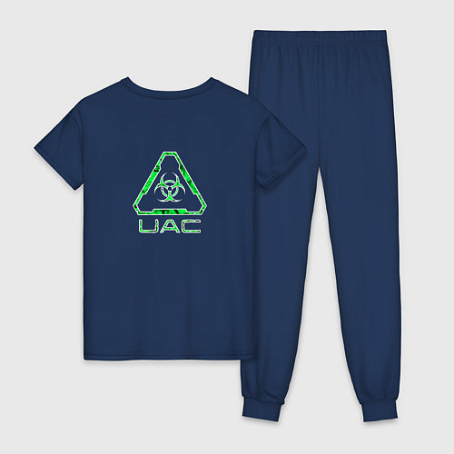 Женская пижама UAC зелёный повреждённый / Тёмно-синий – фото 2