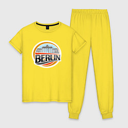 Пижама хлопковая женская Berlin, цвет: желтый