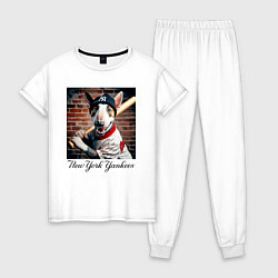 Женская пижама Bull terrier - New York yankees baseball team