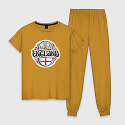 Пижама хлопковая женская England counry, цвет: горчичный
