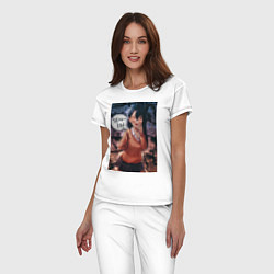 Пижама хлопковая женская Не издевайся, Нагаторо Хаясэ senpai, цвет: белый — фото 2