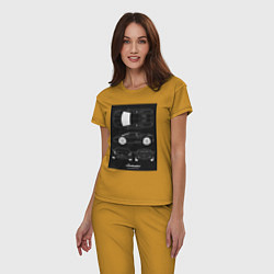 Пижама хлопковая женская Lamborghini гоночный, цвет: горчичный — фото 2