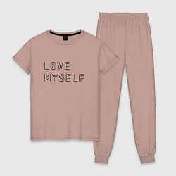 Женская пижама BTS love myself надпись