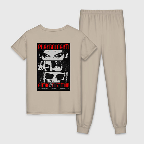 Женская пижама Playboi carti / Миндальный – фото 2