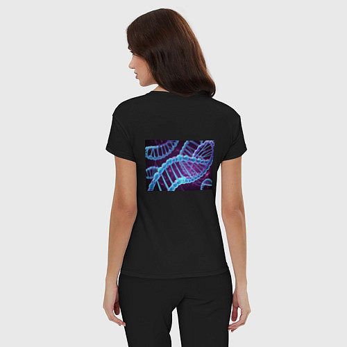 Женская пижама Неон ДНК / Черный – фото 4