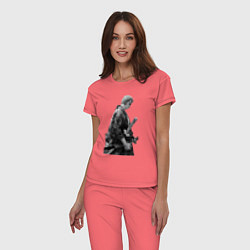 Пижама хлопковая женская Ван-Пис Зоро Ророноа ронин, цвет: коралловый — фото 2