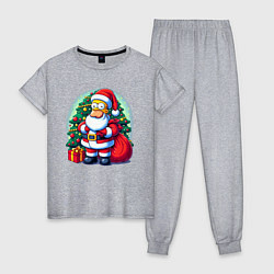 Женская пижама Santa Simpson - ai art