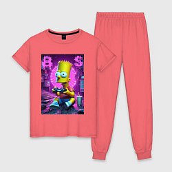 Женская пижама Bart Simpson - cool gamer