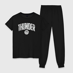 Пижама хлопковая женская Thunder, цвет: черный