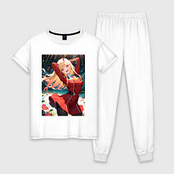 Пижама хлопковая женская Марин Китагава косплей 002 Darling in the Franxx, цвет: белый