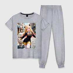 Пижама хлопковая женская Марин Китагава косплей Ани Форджер, цвет: меланж