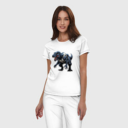 Пижама хлопковая женская Гибрид T-Rexa и Венома, цвет: белый — фото 2