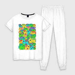 Женская пижама Яркие тропические рыбки