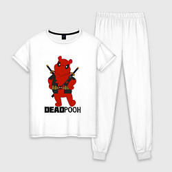 Пижама хлопковая женская Deadpooh, цвет: белый