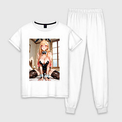 Пижама хлопковая женская Марин Китагава косплей с ушками, цвет: белый