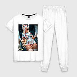 Пижама хлопковая женская Косплей медсестры от Мирко, цвет: белый