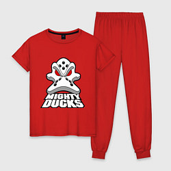 Пижама хлопковая женская HC Anaheim Ducks, цвет: красный