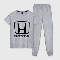Пижама хлопковая женская Honda logo, цвет: меланж