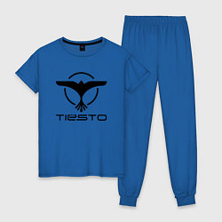 Пижама хлопковая женская Tiesto, цвет: синий