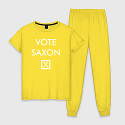 Пижама хлопковая женская Vote Saxon, цвет: желтый
