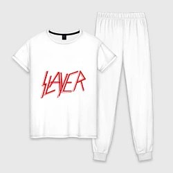 Пижама хлопковая женская Slayer, цвет: белый