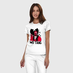 Пижама хлопковая женская Wu-Tang Clan: Street style, цвет: белый — фото 2