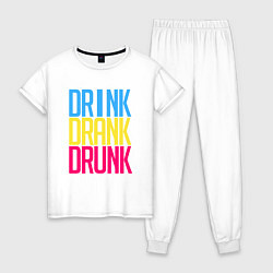 Женская пижама Drink Drank Drunk